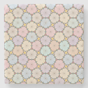Pastel Wood Slices Stone Coaster