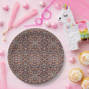 Pastel Wooden Beads Blanket Paper Plate