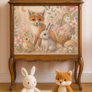 Pastel Woodland Wildlife Floral Tissue Paper