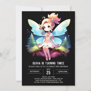 Pastel Woods Fairy Birthday Invitation