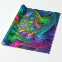 Pastel Xenomorph Swirl Wrapping Paper