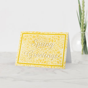 Pastel yellow dahlias card