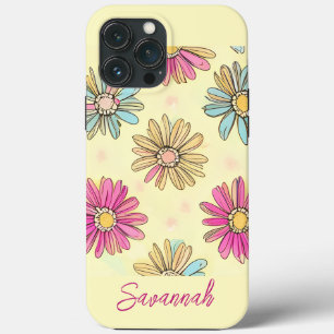 Pastel Yellow Daisy Flowers iPhone 13 Pro Max Case