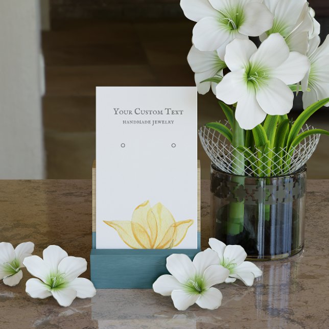Pastel Yellow Flower Jewellery Earring Display Car Business Card (Creator Uploaded)