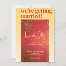 Pastel Yellow Gold Signature Wedding Invitation
