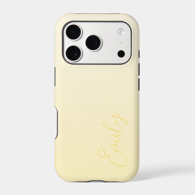 Pastel Yellow Gradient Calligraphy Personalized (Back)