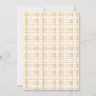 Pastel Yellow Heart Plaid Baby Shower Invitation