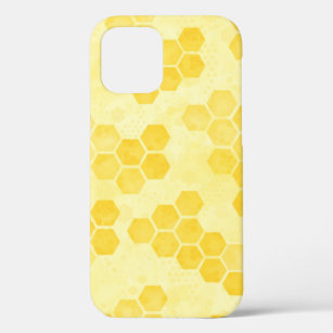 Pastel Yellow Honeycomb Pattern iPhone 12 Case