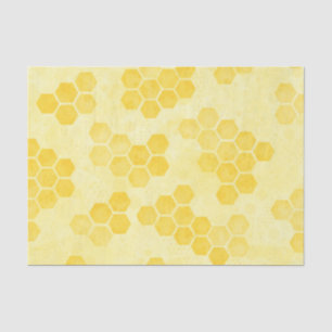 Pastel Yellow Honeycomb Pattern Tissue Paper