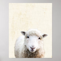 Pastel Yellow Peekaboo Sheep Minimalist Nursery