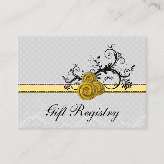 pastel yellow roses Gift registry  Cards (Front)