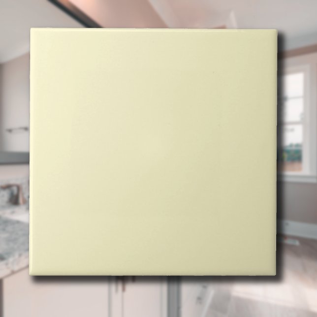 Pastel Yellow Solid Colour | Classic | Elegant Ceramic Tile (Creator Uploaded)