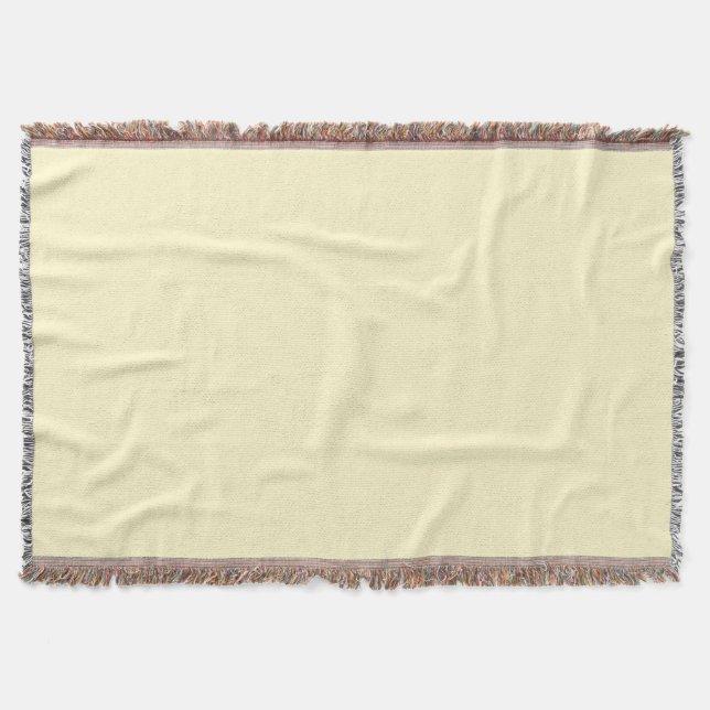 Pastel Yellow Solid Colour | Classic | Elegant Throw Blanket (Front)