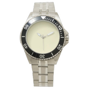Pastel Yellow Solid Colour Classic Elegant Watch