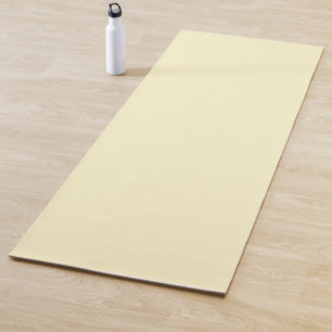 Pastel Yellow Solid Colour   Classic   Elegant Yoga Mat