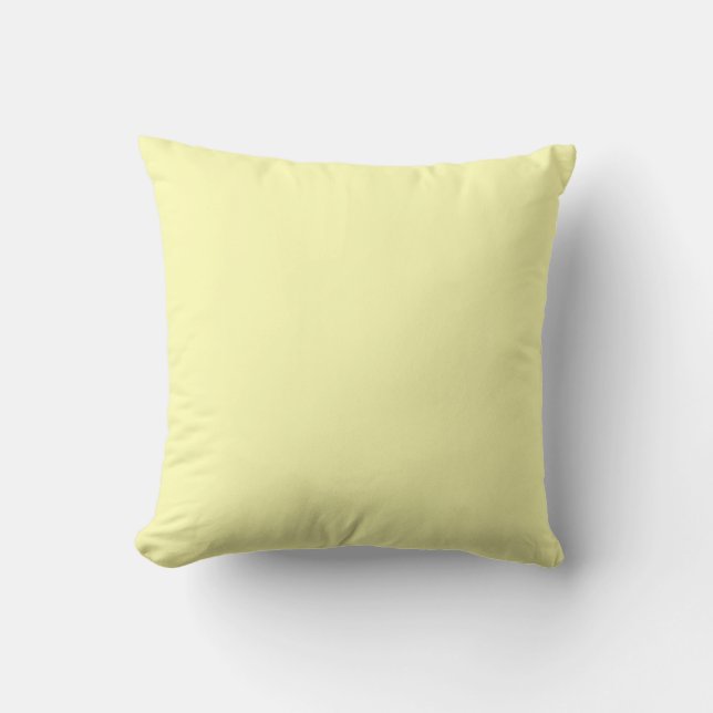 Pastel Yellow Solid Colour Minimalist   Cushion (Front)