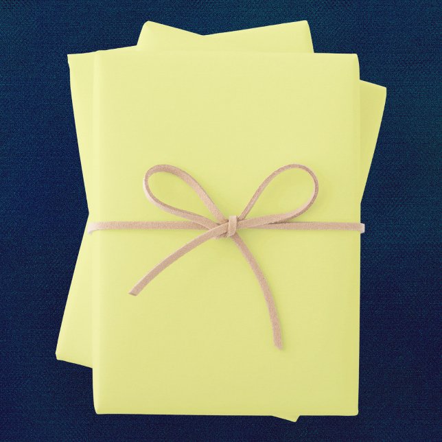 Pastel Yellow Solid Colour Wrapping Paper Sheet (Creator Uploaded)