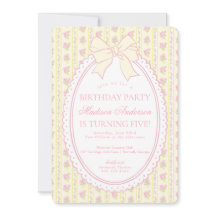 Pastel Yellow Vintage Fancy Floral Birthday Party