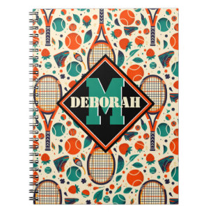 Pastel Yellow 🎾Vintage Tennis Delight🎾 Notebook