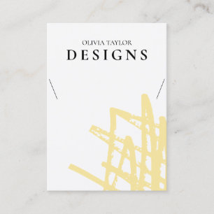 Pastel Yellow Watercolor Necklace Display Card