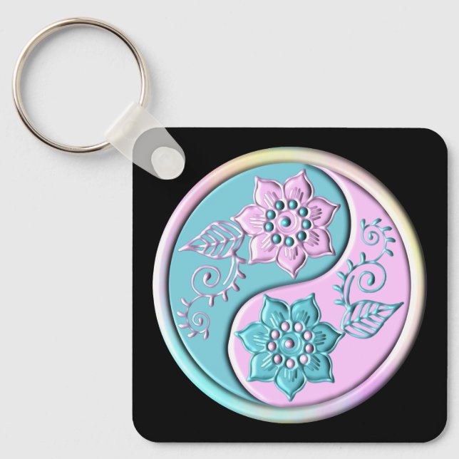 Pastel Yin Yang Key Ring (Front)
