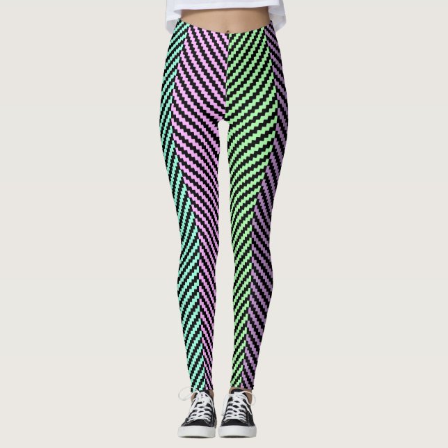 Pastel zigzag leggings (Front)