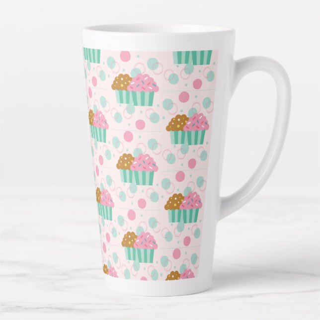 Pastelitos pattern  latte mug (Right)