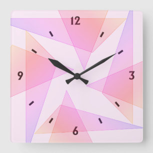 Pastels Geometric Wall Clock