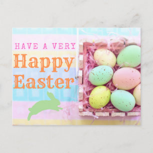Pastels Happy Easter Postcard