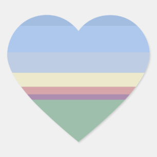 Pastels Heart Sticker