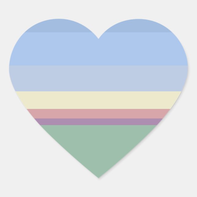 Pastels Heart Sticker (Front)