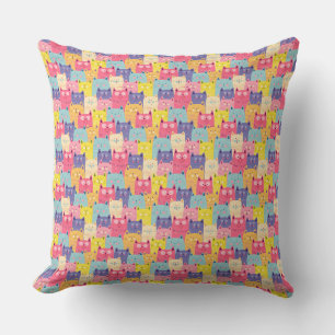 Pastels Kitty Kats Toss Pillows - Unique Gifts