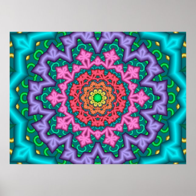 Pastels Mandala Poster (Front)