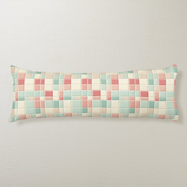 Pastels Pattern Faux Ceramic Tiles Body Cushion (Front)