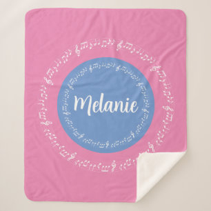 Pastels Sherpa Blanket w/Customised Name