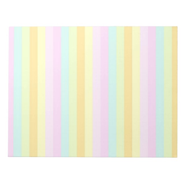 Pastels Vertical Stripes Notepad (Front)