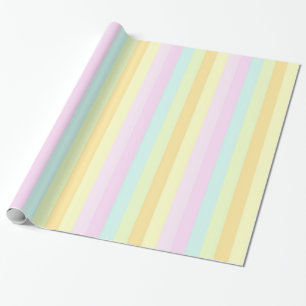 Pastels Vertical Stripes Wrapping Paper