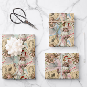 Pastels Victorian Christmas Wrapping Paper