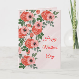 Paster Flowers Mother's Day Card (Touching Text)