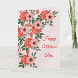 Paster Flowers Mother's Day Card (Touching Text)