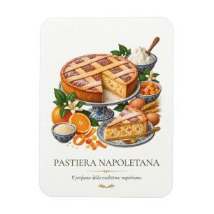 Pastiera Napoletana – Vintage Italian Dessert Magnet