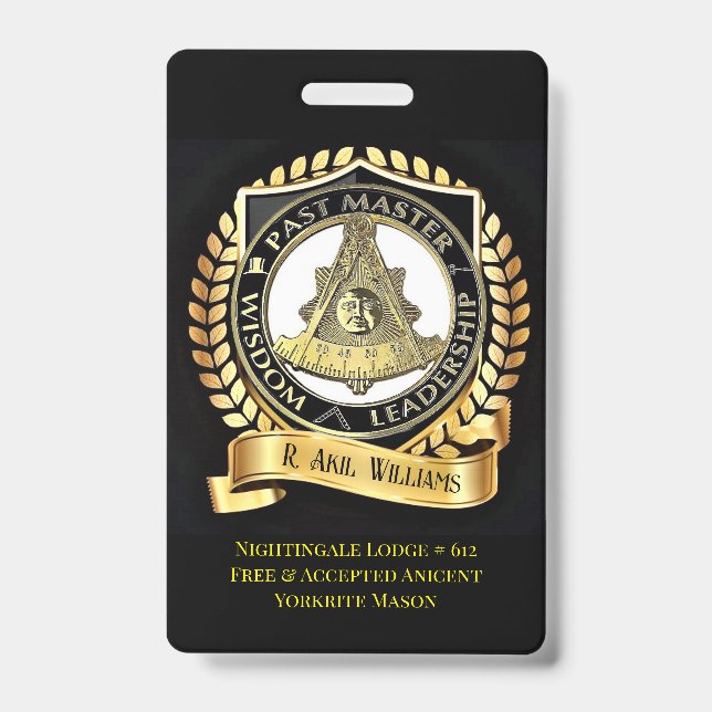 Pastmaster ID Badge (Front)