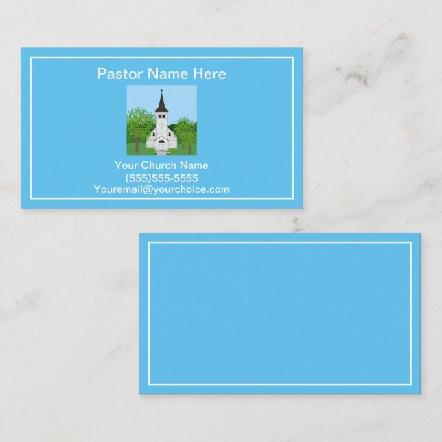 Pastor And Church  Business Card (Front/Back)