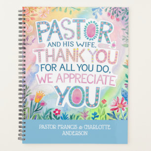 ✝️Pastor and Pastor's Wife Appreciation Gift Names Planner