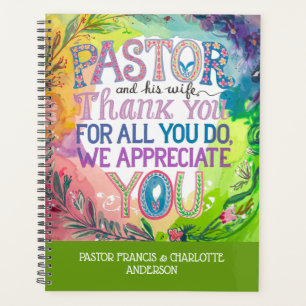 ✝️Pastor and Pastor's Wife Appreciation Gift Names Planner