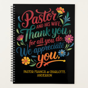 ✝️Pastor and Pastor's Wife Appreciation Gift Names Planner