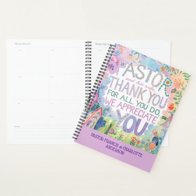 ✝️Pastor and Pastor's Wife Appreciation Gift Names Planner (Display)