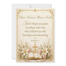 Pastor and Wife Appreciation Card