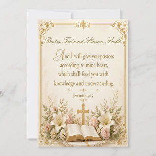 Pastor and Wife Appreciation Card