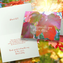 Pastor Appreciation Card